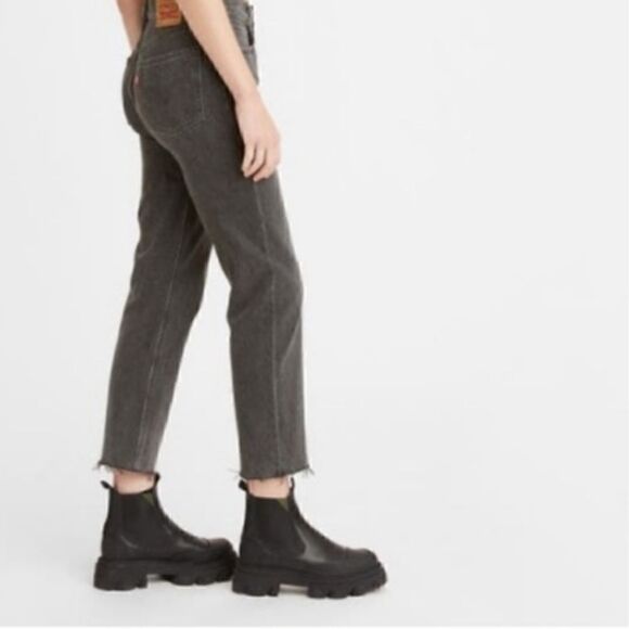 Levi's 501 Distressed Black Raw hem Pants Size 30 EUC - Picture 8 of 11